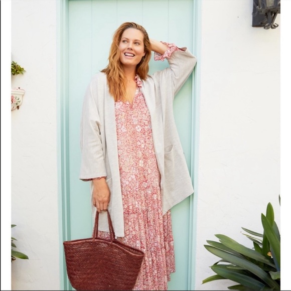 DONNI Ribbed Open Front Cardigan Jacket - Picture 2 of 15